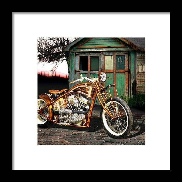 Motorcycle Framed Print featuring the photograph Motorcycle #3 by Jackie Russo