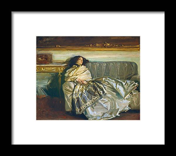John Singer Sargent Framed Print featuring the painting Nonchaloir. Repose #3 by John Singer Sargent