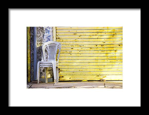 Three Chairs Framed Print featuring the photograph 3 Opportunities by Prakash Ghai