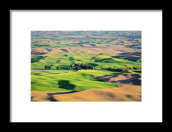Background Framed Print featuring the photograph Palouse #3 by Evgeny Vasenev