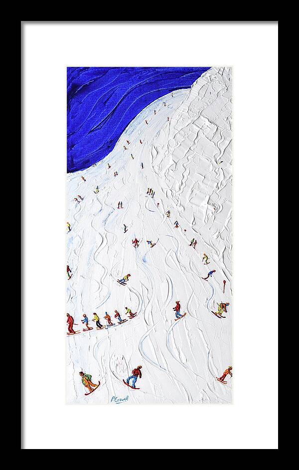 Stuben Framed Print featuring the painting Piste 14 St Anton #3 by Pete Caswell