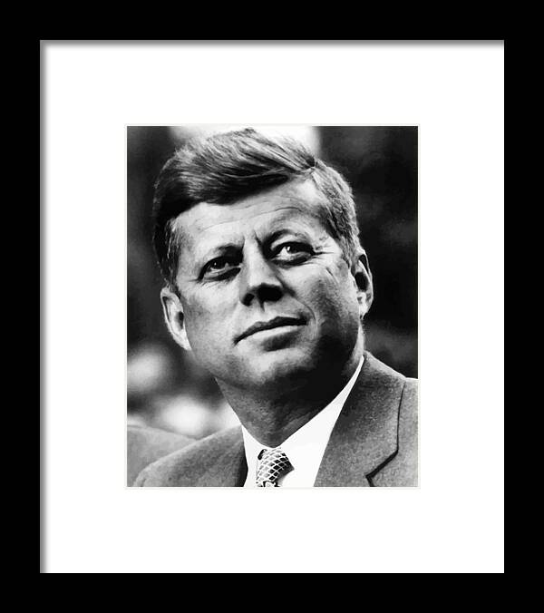 Jfk Framed Print featuring the painting President Kennedy #2 by War Is Hell Store