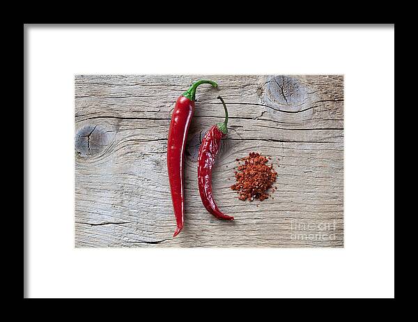 Chili Framed Print featuring the photograph Red Chili Pepper #3 by Nailia Schwarz