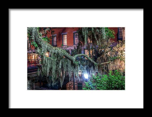 Street Framed Print featuring the photograph River Street in Savannah Georgia #3 by Alex Grichenko