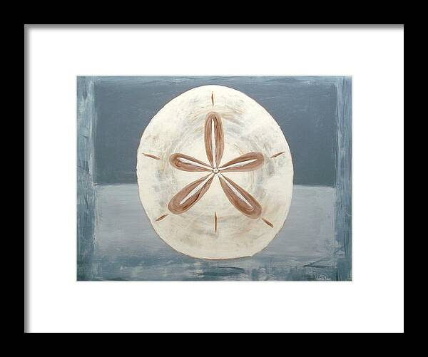 Sand Framed Print featuring the painting Sand Dollar by Jamie Frier