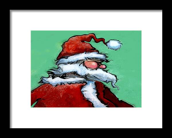 Santa Framed Print featuring the painting Santa Claus by Kevin Middleton