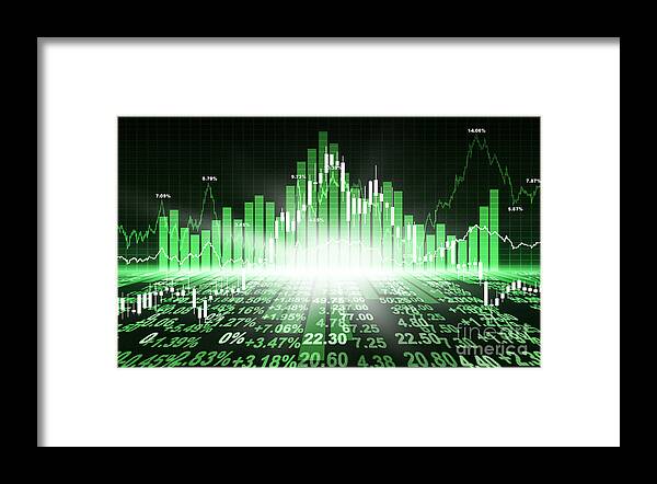Analysis Framed Print featuring the photograph Stock Market Concept #3 by Setsiri Silapasuwanchai
