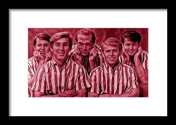 The Beach Boys Framed Print featuring the mixed media The Beach Boys Collection #11 by Marvin Blaine