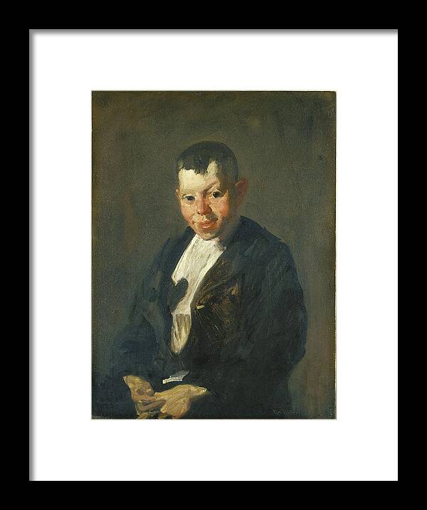 George Wesley Bellows (american Framed Print featuring the painting The Newsboy #3 by George Wesley