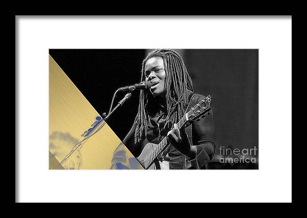 Tracy Chapman Tracy Chapman Art Framed Print featuring the mixed media Tracy Chapman Collection #3 by Marvin Blaine