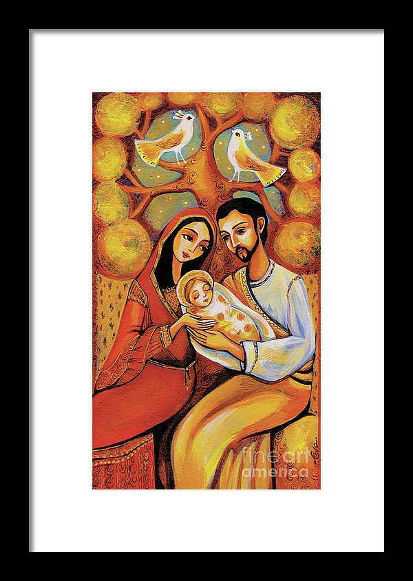 Holy Family Framed Print featuring the painting Tree of Life by Eva Campbell