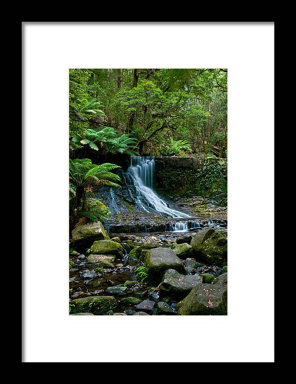 Adventure Framed Print featuring the photograph Waterfall in deep forest #3 by U Schade