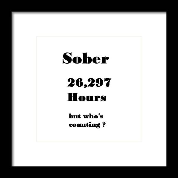 Sober Framed Print featuring the photograph 3 Years Sober by Florene Welebny