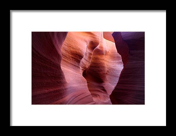 Antelope Framed Print featuring the photograph Antelope canyon abstract #36 by Pierre Leclerc Photography