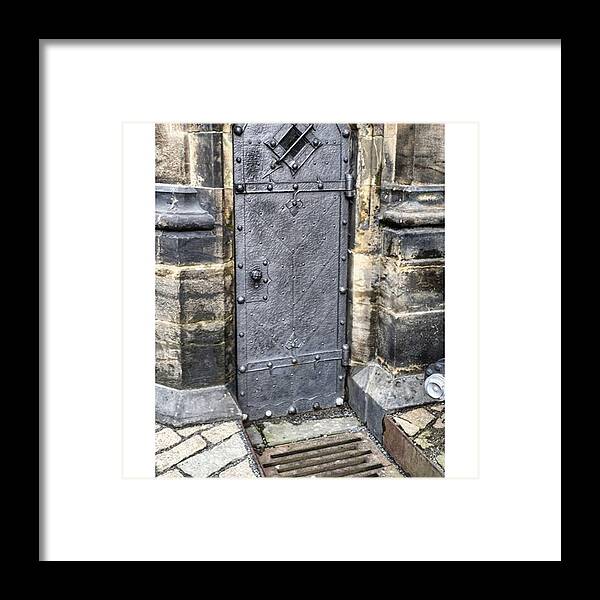 Door Framed Print featuring the photograph #prague #nofilter #architecture #37 by Victoria Key