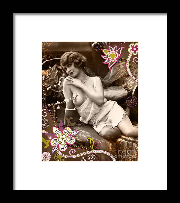 Nostalgic Seduction Framed Print featuring the photograph Nostalgic Seduction Goddess by Chris Andruskiewicz