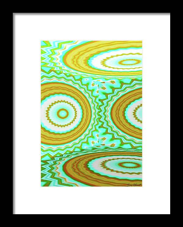 3 D Print Framed Print featuring the digital art 3D Candy Circles by Yamy Morrell