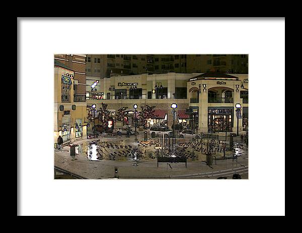 Mall Framed Print featuring the digital art After Closing #4 by Gary Baird