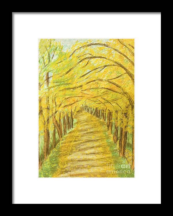 Art Framed Print featuring the painting Autumn landscape, painting #4 by Irina Afonskaya