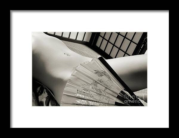 Nude Framed Print featuring the photograph Beautiful Naked Woman #4 by Maxim Images Exquisite Prints