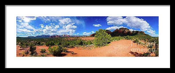 Arizona Framed Print featuring the photograph Beautiful Sedona Panorama #4 by Raul Rodriguez