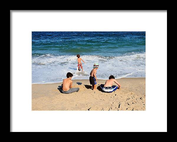 Boys Framed Print featuring the photograph 4 Boys by JoAnn Lense