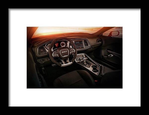 Dodge Challenger Srt Demon Framed Print featuring the photograph Dodge Challenger SRT Demon #4 by Mariel Mcmeeking