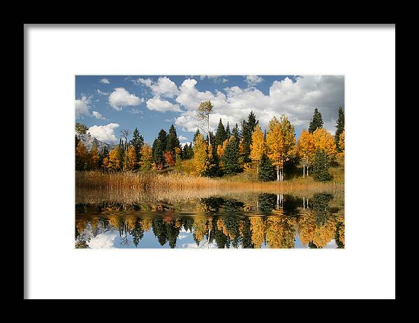 Autumn Framed Print featuring the photograph Fall Refelctions by Mark Smith