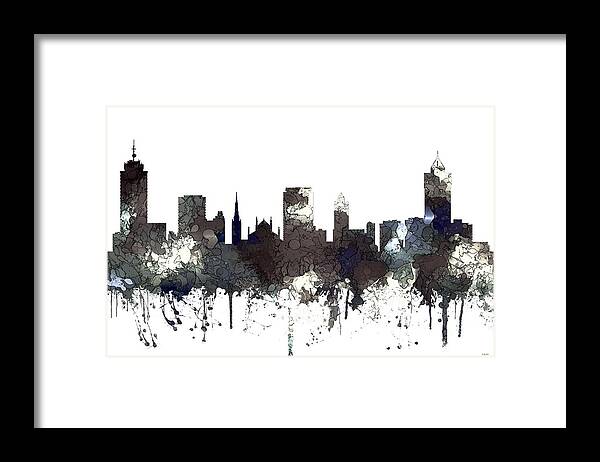 Hamilton Ont. Skyline Framed Print featuring the digital art Hamilton Ont. Skyline #4 by Marlene Watson