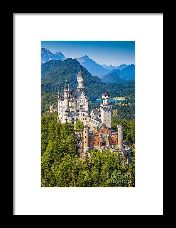 Alps Framed Print featuring the photograph Neuschwanstein Fairytale Castle #4 by JR Photography
