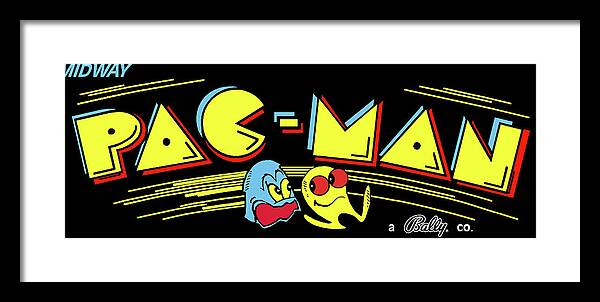 Pac-man Framed Print featuring the digital art Pac-Man #4 by Super Lovely