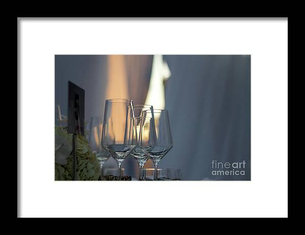 Abstract Framed Print featuring the photograph Party Setting with Bokeh Background #4 by Eiko Tsuchiya