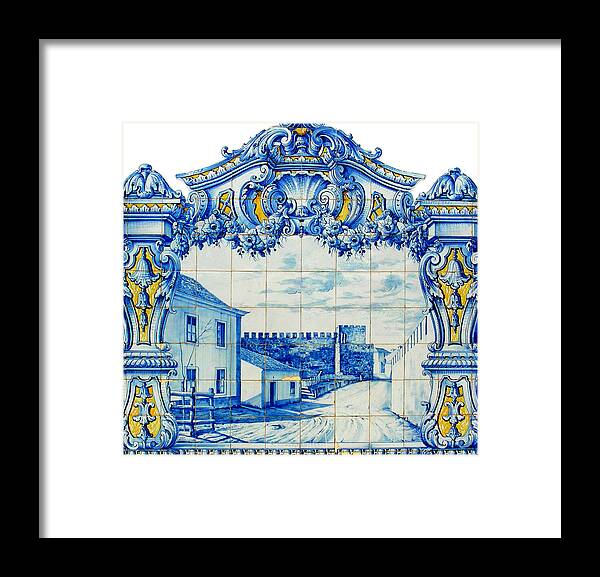 Portugal Framed Print featuring the photograph Portugal Tile #4 by Jean Wolfrum