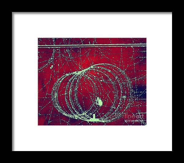 Cloud Chamber Framed Print featuring the photograph Positron Tracks #5 by Omikron
