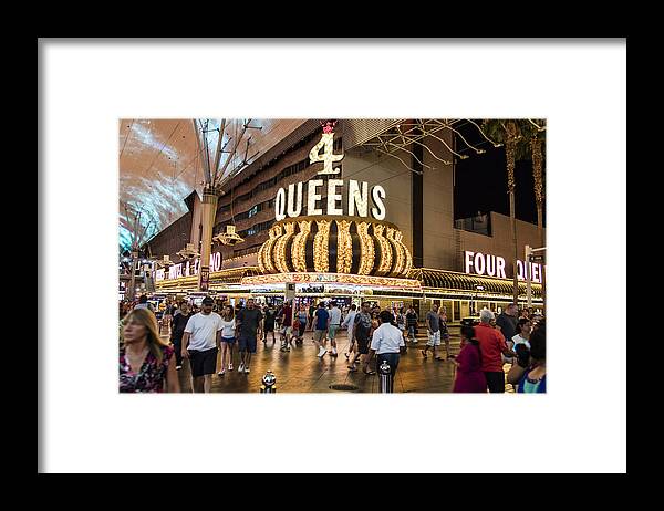 Las Vegas Framed Print featuring the photograph 4 Queens Casino Las Vegas by John McGraw