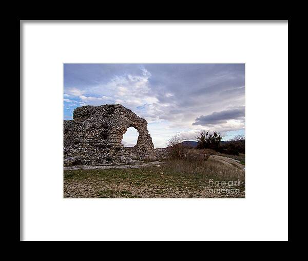 Old Stones Framed Print featuring the photograph Roman Ruins #4 by Judy Kirouac