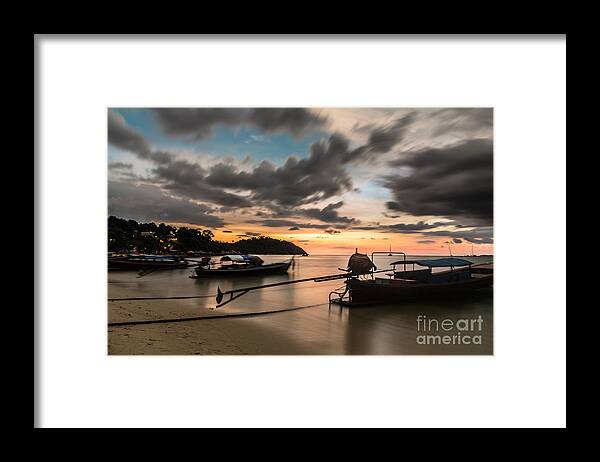 Koh Lipe Framed Print featuring the photograph Sunset over Koh Lipe #4 by Didier Marti