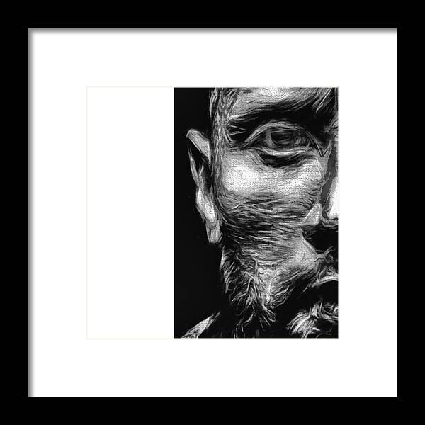 Pencil Framed Print featuring the photograph @therock #dwaynejohnson #nfl #disney #4 by David Haskett II