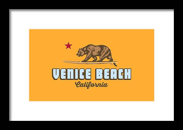 Venice Beach Framed Print featuring the digital art Venice Beach LA. #4 by Lerak Group LLC