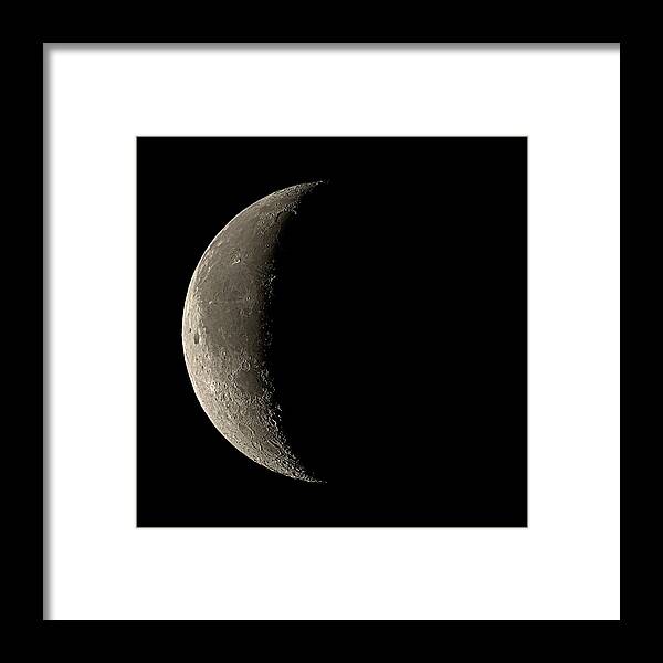 Moon Framed Print featuring the photograph Waning Crescent Moon #4 by Eckhard Slawik