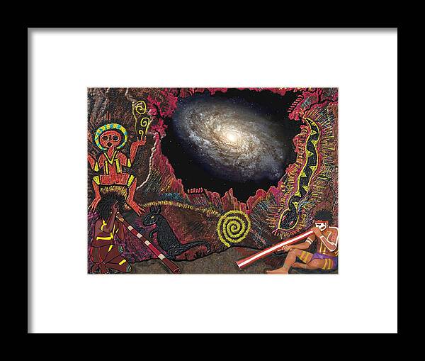 Aboriginal Framed Print featuring the painting 40,000 Years In The Making #40000 by Myztico Campo