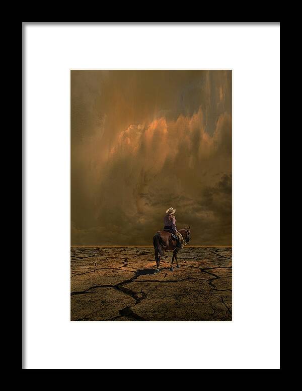 Cowboy Framed Print featuring the photograph 4378 by Peter Holme III