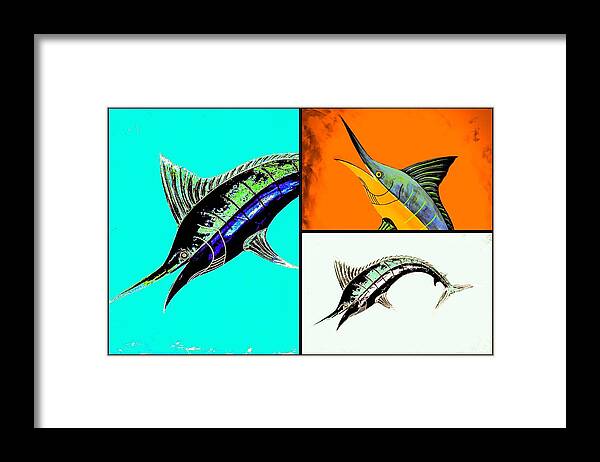 Ei Sticker Framed Print featuring the painting Blue Marlin #45 by Barry Knauff