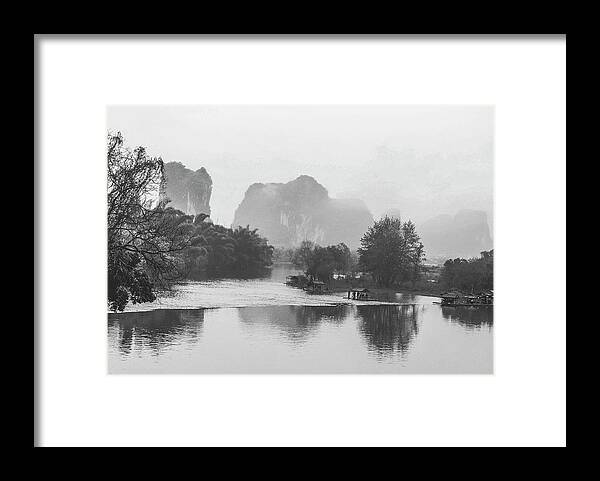 River Framed Print featuring the photograph Yulong River scenery #46 by Carl Ning