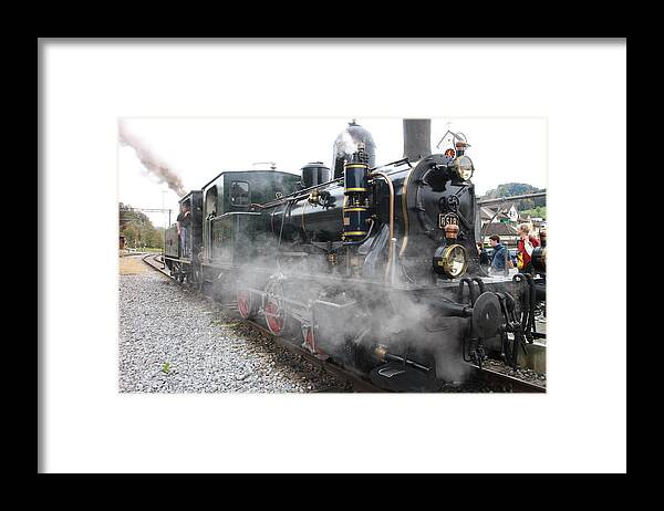 Train Framed Print featuring the digital art Train #48 by Super Lovely