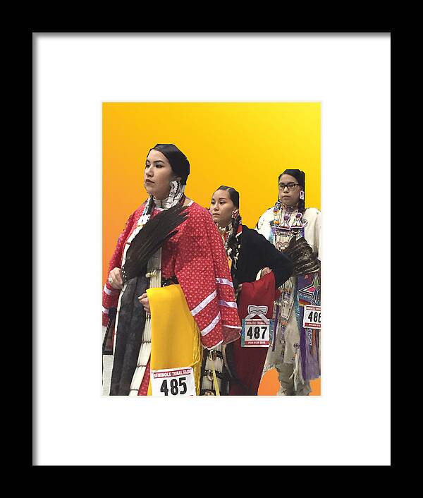 Native Americans Framed Print featuring the photograph 485 486 487 by Audrey Robillard