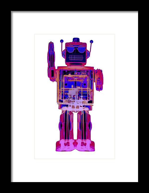 X-ray Art Framed Print featuring the photograph 4N0D3 X-ray Robot Art No. 2 by Roy Livingston