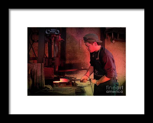 Blacksmith Framed Print featuring the photograph 4th Generation Blacksmith, Miki City Japan by Perry Rodriguez