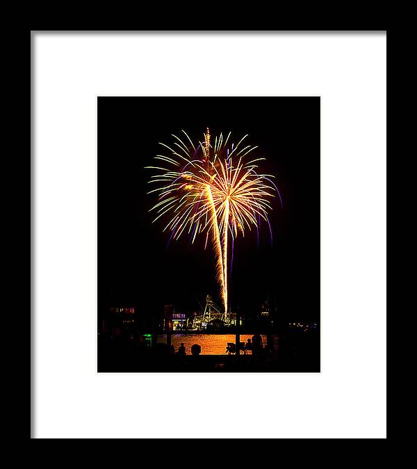 Fireworks Framed Print featuring the photograph 4th of July Fireworks by Bill Barber