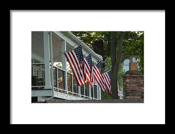 4th Of July Framed Print featuring the photograph 4th of July Porch by Brian Green